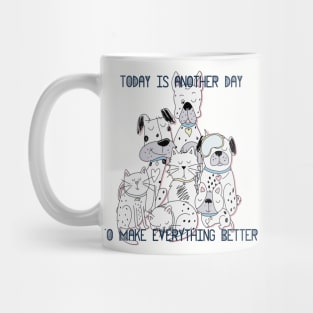 dog and cat love Mug